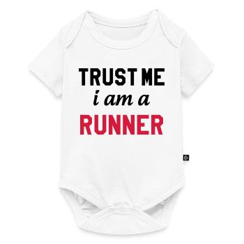 Course à Pied / Running / Jogging / Coureur - Body à manches courtes Premium Bébé - blanc - Devant