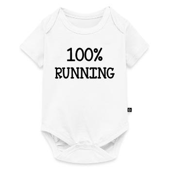 Course à Pied / Running / Jogging / Coureur - Body à manches courtes Premium Bébé - blanc - Devant