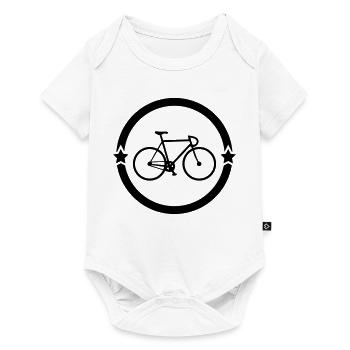 Cyclisme / Cycliste / Vélo / VTT / BMX - Body à manches courtes Premium Bébé - blanc - Devant