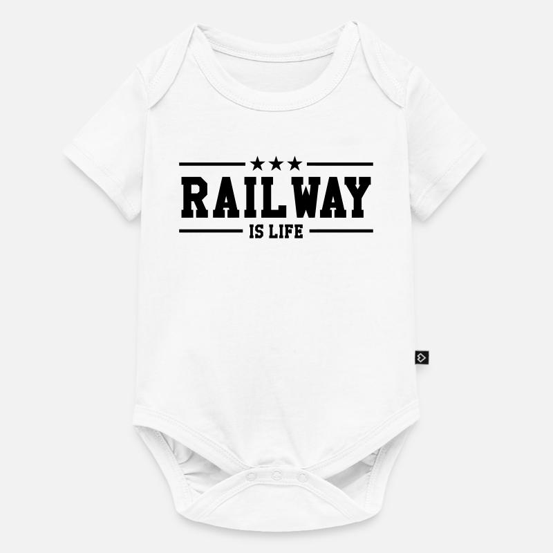 Eisenbahner / Eisenbahnen / Eisenbahn / Bahn - Baby Premium Kurzarmbody - Weiß
