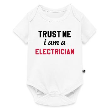 Electrician Electricity Elektriker Electricien Job - Baby Premium short-sleeve bodysuit - white - Front