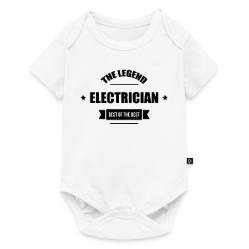Electrician Electricity Elektriker Electricien Job - Baby Premium short-sleeve bodysuit - white - Front