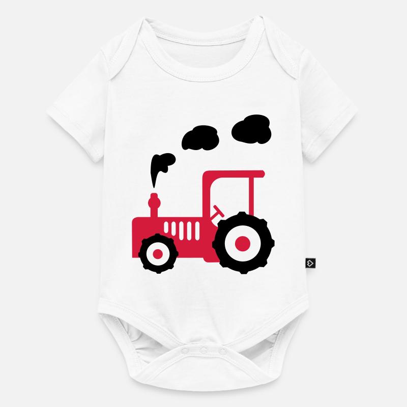 tracteur - Body à manches courtes Premium Bébé - blanc