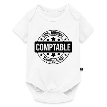 comptable / comptabilité / argent / Finance / Euro - Body à manches courtes Premium Bébé - blanc - Devant