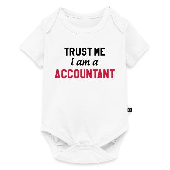 comptable / comptabilité / argent / Finance / Euro - Body à manches courtes Premium Bébé - blanc - Devant