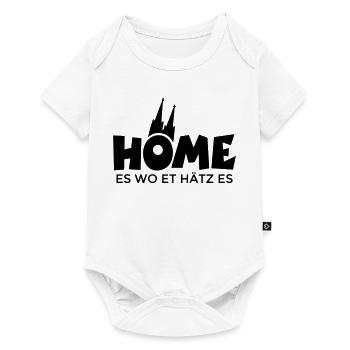 Home es wo et Hätz es - Köln mit Kölner Dom - Baby Premium Kurzarmbody - Weiß - Vorne