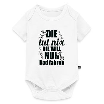 Fahrrad – Shirt Radsport Drahtesel Geschenk - Baby Premium Kurzarmbody - Weiß - Vorne