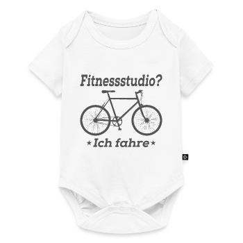Fahrrad- Shirt Radsport Rennrad Trikot Geschenk - Baby Premium Kurzarmbody - Weiß - Vorne