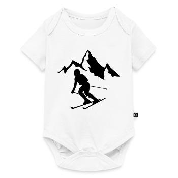ski alpin wintersport - Baby Premium Kurzarmbody - Weiß - Vorne