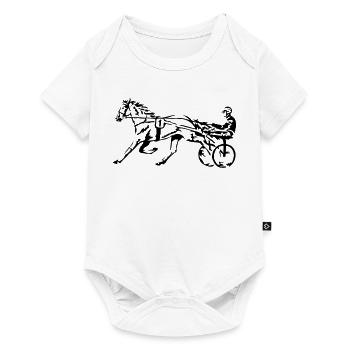horse racing - Baby Premium short-sleeve bodysuit - white - Front
