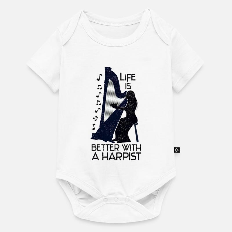 Harpe - design - Body à manches courtes Premium Bébé - blanc
