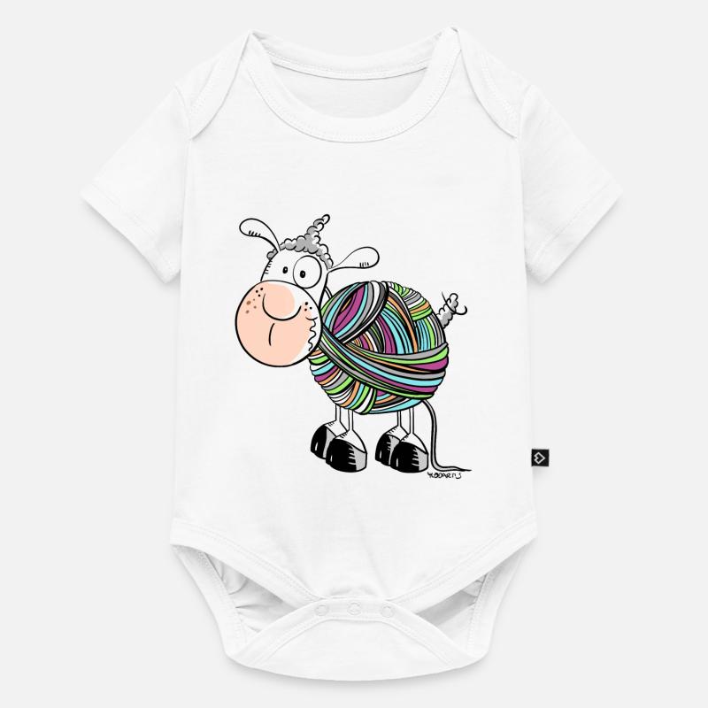 Comique de mouton drôle - Body à manches courtes Premium Bébé - blanc