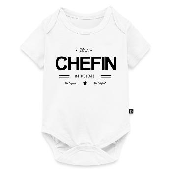 Beste Chefin - Baby Premium Kurzarmbody - Weiß - Vorne