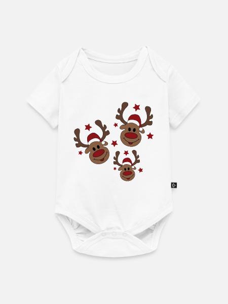 Weihnachten - Baby Premium Kurzarmbody - Weiß