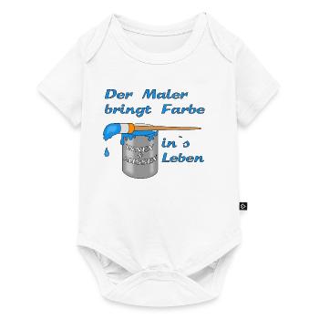 maler handwerk - Baby Premium Kurzarmbody - Weiß - Vorne