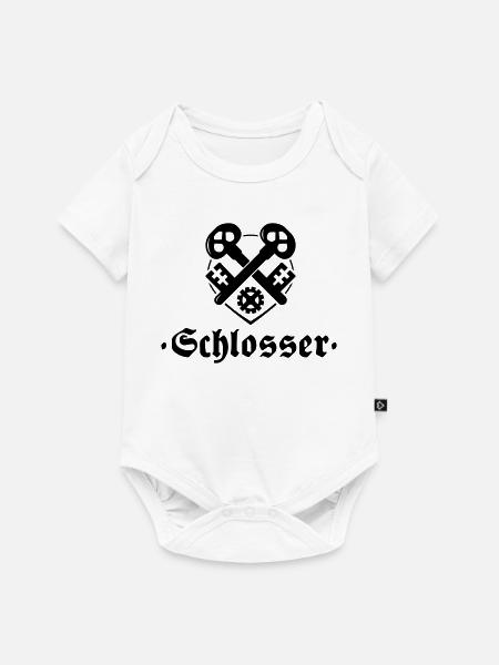 Schlosser, Zunftzeichen mit alter Schrift - Baby Premium Kurzarmbody - Weiß