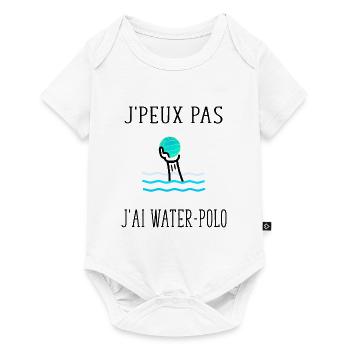 j' peux pas j'ai water-polo - Body à manches courtes Premium Bébé - blanc - Devant