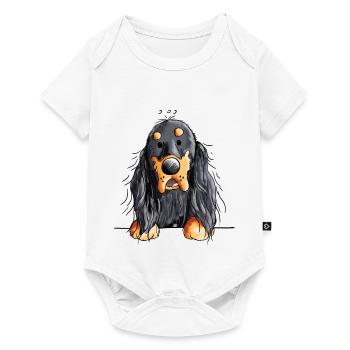 Gordon Setter - Hund - Dog - Comic - Baby Premium Kurzarmbody - Weiß - Vorne