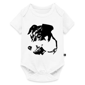 Jack Russell Terrier head - Baby Premium short-sleeve bodysuit - white - Front