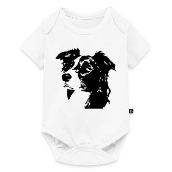 Border collie head - Baby Premium short-sleeve bodysuit - white - Front