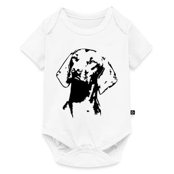Magyar Vizsla tête - Body à manches courtes Premium Bébé - blanc - Devant