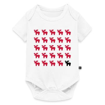Moose Moose Pattern I Christmas - Baby Premium short-sleeve bodysuit - white - Front