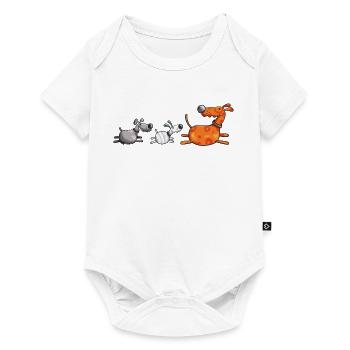 Drei Hundetiere - Hund - Hunde - Dog - Comic - Baby Premium Kurzarmbody - Weiß - Vorne