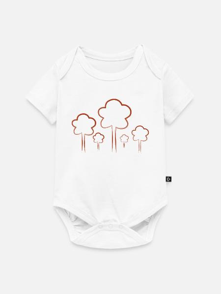 baeume natur - Baby Premium Kurzarmbody - Weiß