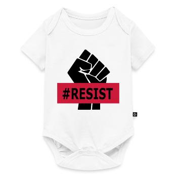 Hashtag Resist - Raised Fist - Black Power - Baby Premium short-sleeve bodysuit - white - Front