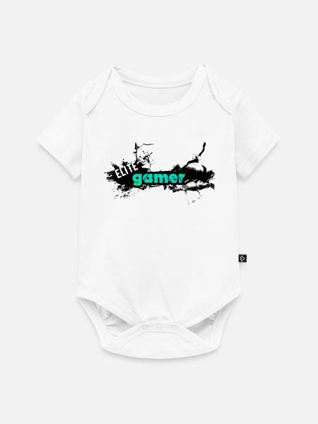 Elite Gamer Motivationsdesign - Baby Premium Kurzarmbody - Weiß