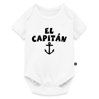 El Capitán Anker Kapitän Segeln Segler - Baby Premium Kurzarmbody - Weiß - Vorne