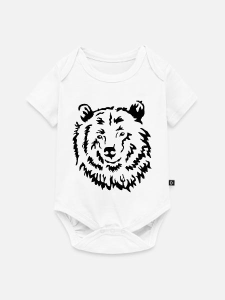 Baer Raubtier - Baby Premium Kurzarmbody - Weiß