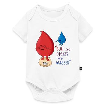 Blut ist dicker als Wasser - Baby Premium Kurzarmbody - Weiß - Vorne