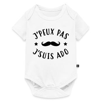 adolescent / enfant / ado / adolescente - Body à manches courtes Premium Bébé - blanc - Devant