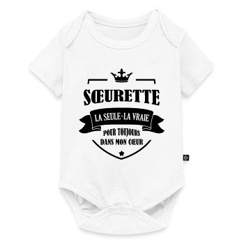 Soeur Sœur Naissance Bébé Soeurette Famille - Baby Premium short-sleeve bodysuit - white - Front