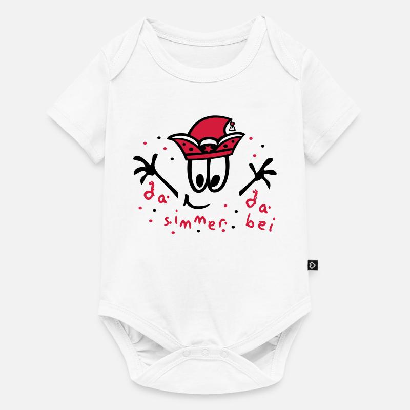 Fasching mit Konfetti, Karneval - Baby Premium Kurzarmbody - Weiß