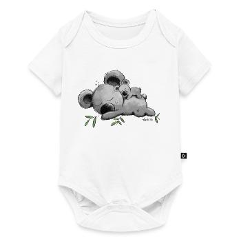 Koala mit Baby - Baby Premium Kurzarmbody - Weiß - Vorne