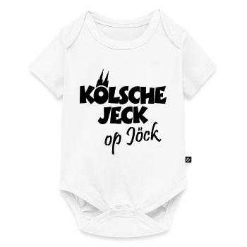 Kölsche Jeck op Jöck Kölsch Köln - Baby Premium Kurzarmbody - Weiß - Vorne