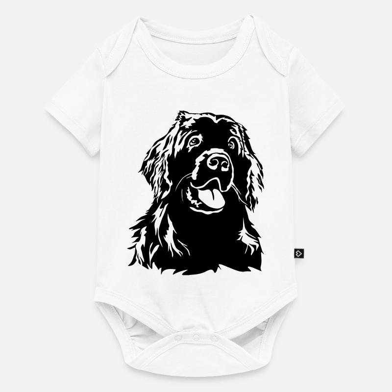 Terre-Neuve tête - Body à manches courtes Premium Bébé - blanc