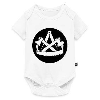 Zunftzeichen Zimmerer - Baby Premium Kurzarmbody - Weiß - Vorne