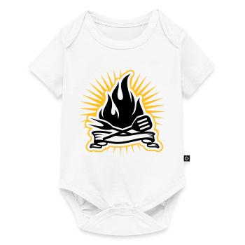Grill accessories and grill flames - Baby Premium short-sleeve bodysuit - white - Front