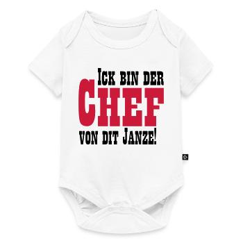 Chef von dit janze - Baby Premium Kurzarmbody - Weiß - Vorne