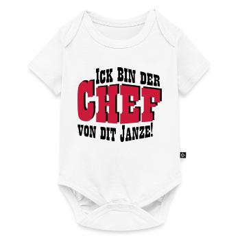 Chef von dit janze - Baby Premium Kurzarmbody - Weiß - Vorne