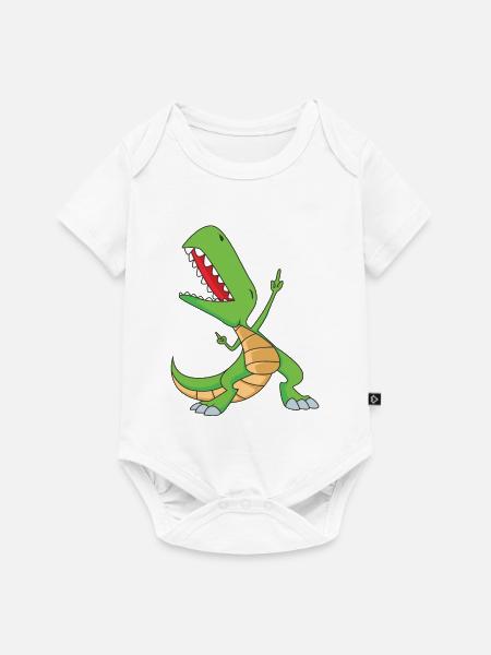 Dabbing T-Rex | Dabbing Dinosaurier - Baby Premium Kurzarmbody - Weiß