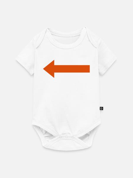 Oranger Pfeil nach links - Baby Premium Kurzarmbody - Weiß