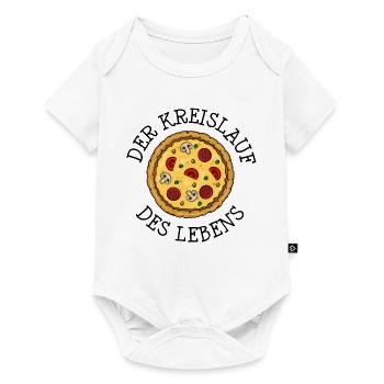 Pizza Pizzeria Salami Italienisch Essen Sprüche - Baby Premium Kurzarmbody - Weiß - Vorne