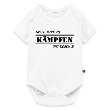 Fun Spruch Shirt Arbeit Nicht Jammern kämpfen (25) - Baby Premium Kurzarmbody - Weiß - Vorne