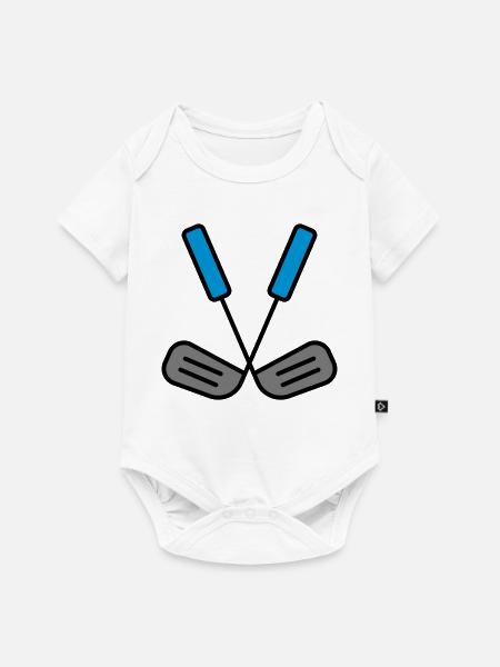 Golfschläger - Baby Premium Kurzarmbody - Weiß