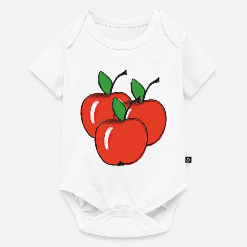 pommes - Body à manches courtes Premium Bébé - blanc
