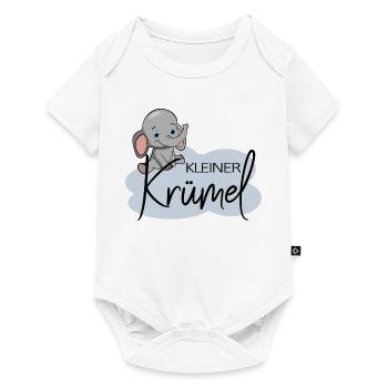 Kleiner Krümel Baby Elefant Babyfant - Baby Premium Kurzarmbody - Weiß - Vorne